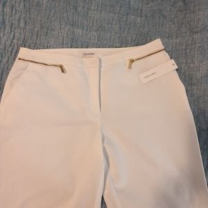 Calvin Klein White Pants. NWT Size 8